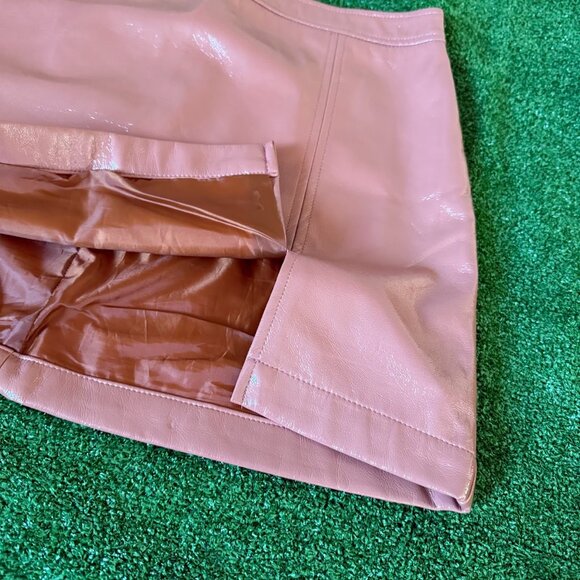 Shinstar Women’s Mini Bodycon Side Slit Rose Vegan Leather Lining Skirt  Size L - Picture 7 of 16